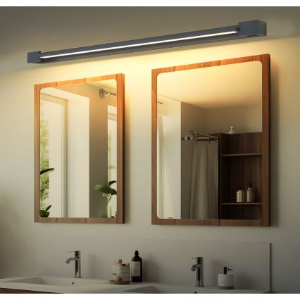 Brilagi - Iluminación LED para espejo de baño AQUA LINE LED/36W/230V 120 cm IP44 antracita CRI 90