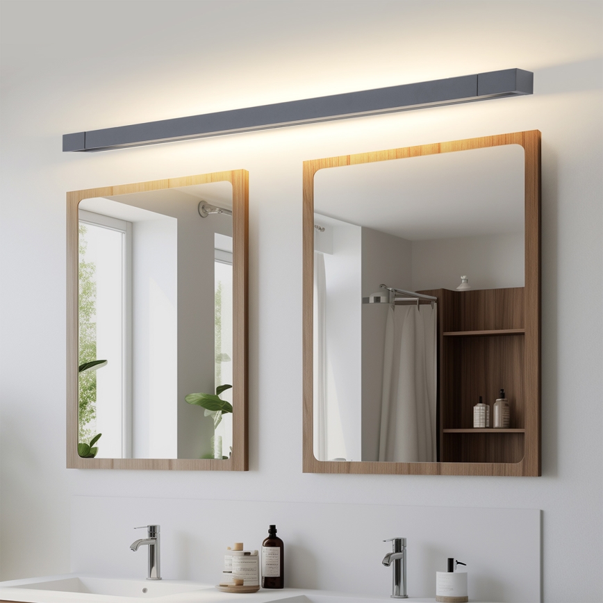 Brilagi - Iluminación LED para espejo de baño AQUA LINE LED/36W/230V 120 cm IP44 antracita CRI 90