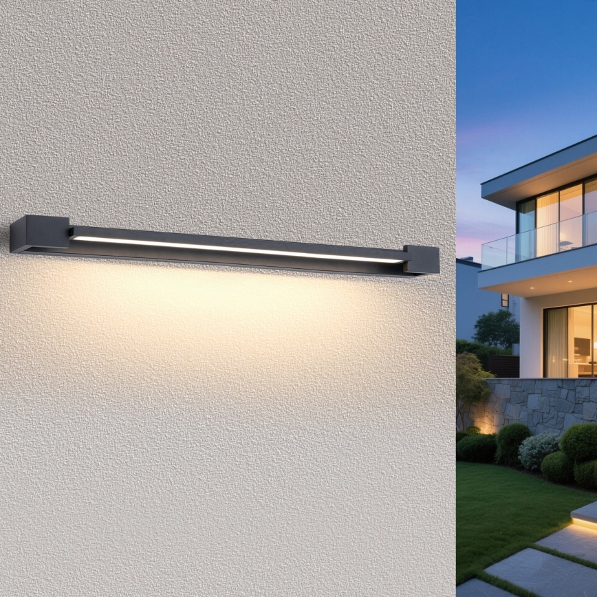 Brilagi - Iluminación LED para espejo de baño AQUA LINE LED/36W/230V 120 cm IP44 antracita CRI 90