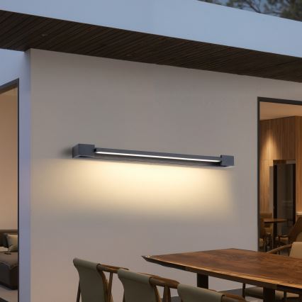 Brilagi - Iluminación LED para espejo de baño AQUA LINE LED/36W/230V 120 cm IP44 antracita CRI 90