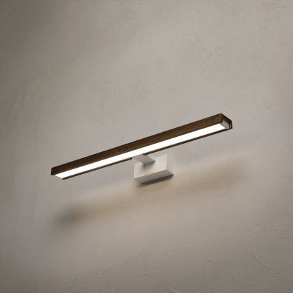 Brilagi - Iluminación LED para espejo de baño WOODY MIRROR 3 en 1 LED/12W/230V 60 cm IP44 blanco/roble nogal