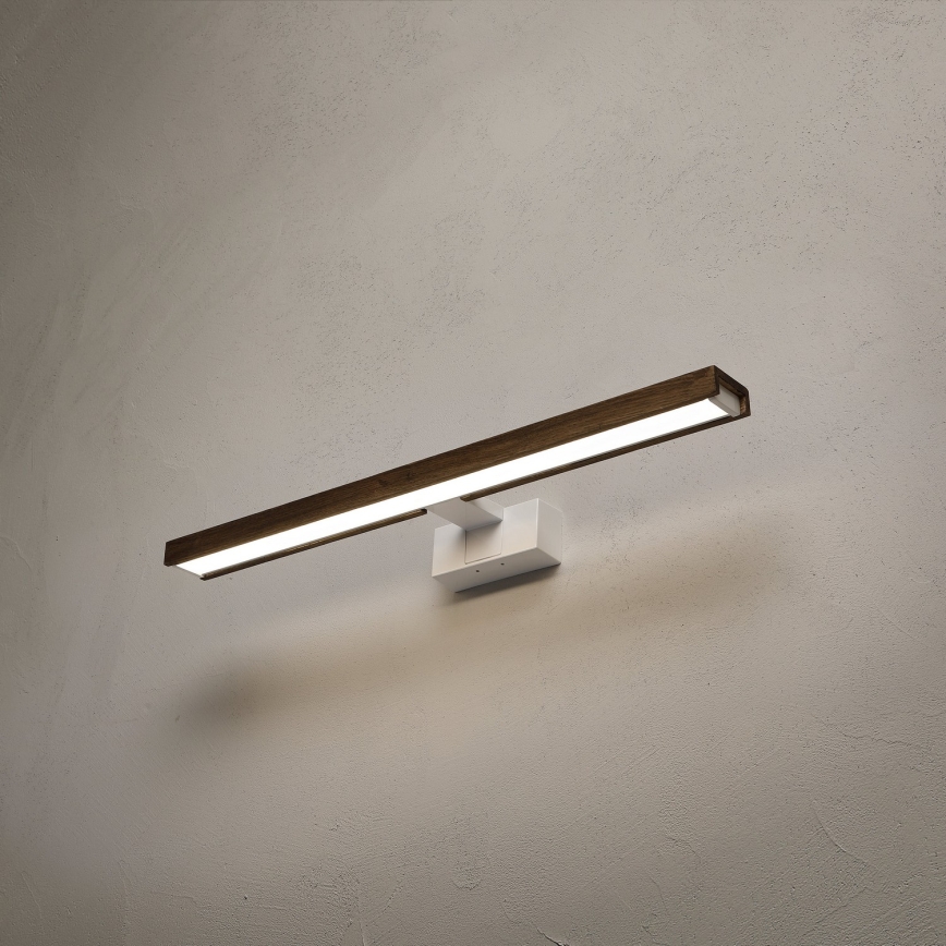 Brilagi - Iluminación LED para espejo de baño WOODY MIRROR 3 en 1 LED/12W/230V 60 cm IP44 blanco/roble nogal