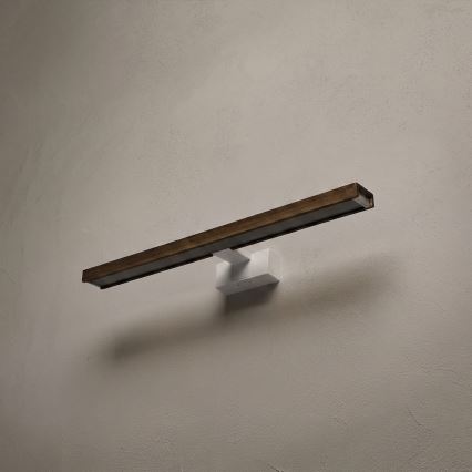 Brilagi - Iluminación LED para espejo de baño WOODY MIRROR 3 en 1 LED/12W/230V 60 cm IP44 blanco/roble nogal