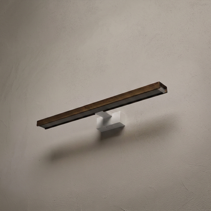 Brilagi - Iluminación LED para espejo de baño WOODY MIRROR 3 en 1 LED/12W/230V 60 cm IP44 blanco/roble nogal