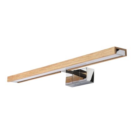 Brilagi - Iluminación LED para espejo de baño WOODY MIRROR 3v1 LED/12W/230V 60 cm IP44 cromo pulido/roble