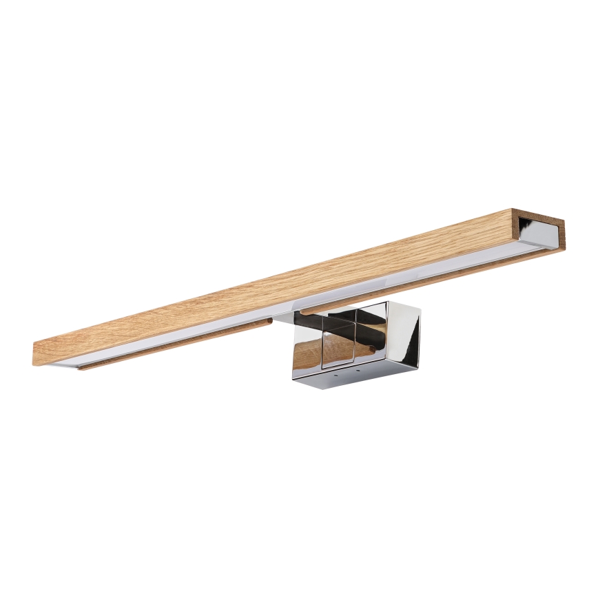 Brilagi - Iluminación LED para espejo de baño WOODY MIRROR 3v1 LED/12W/230V 60 cm IP44 cromo pulido/roble