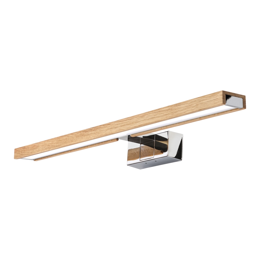 Brilagi - Iluminación LED para espejo de baño WOODY MIRROR 3v1 LED/12W/230V 60 cm IP44 cromo pulido/roble