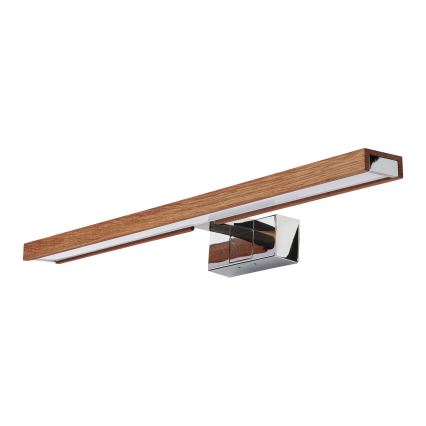 Brilagi - iluminación LED para espejo de baño WOODY MIRROR 3 en 1 LED/12W/230V 60 cm IP44 cromo brillante/roble cerezo