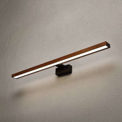 Brilagi - Iluminación LED para espejo de baño WOODY MIRROR 3 en 1 LED/15W/230V 80 cm IP44 negro/roble cerezo