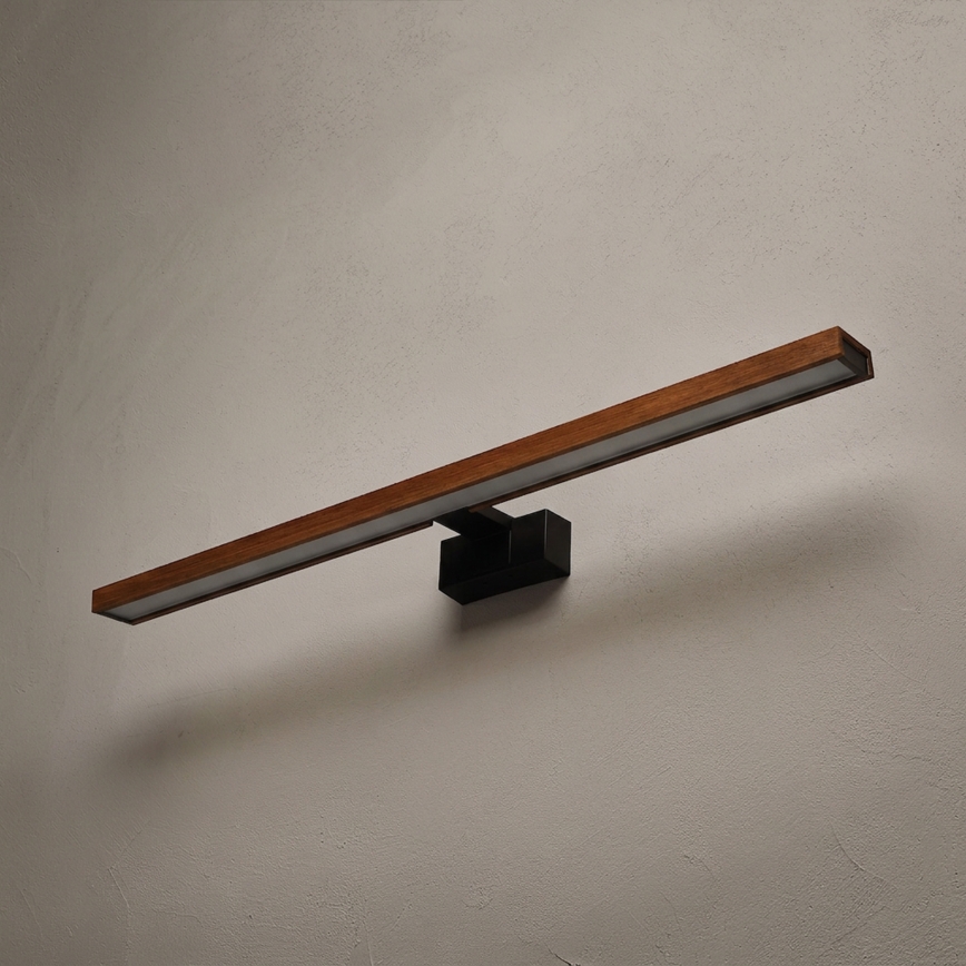 Brilagi - Iluminación LED para espejo de baño WOODY MIRROR 3 en 1 LED/15W/230V 80 cm IP44 negro/roble cerezo