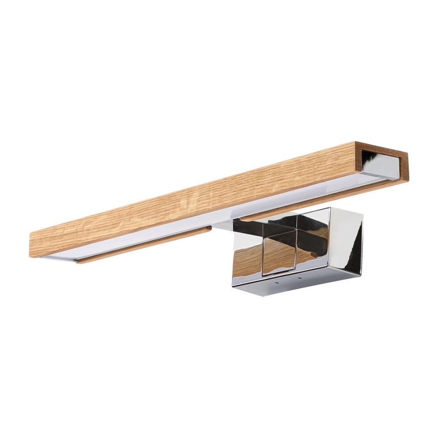 Brilagi - Iluminación LED para espejo de baño WOODY MIRROR 3 en 1 LED/8W/230V 40 cm IP44 cromo brillante/roble