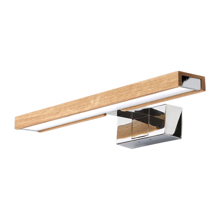 Brilagi - Iluminación LED para espejo de baño WOODY MIRROR 3 en 1 LED/8W/230V 40 cm IP44 cromo brillante/roble