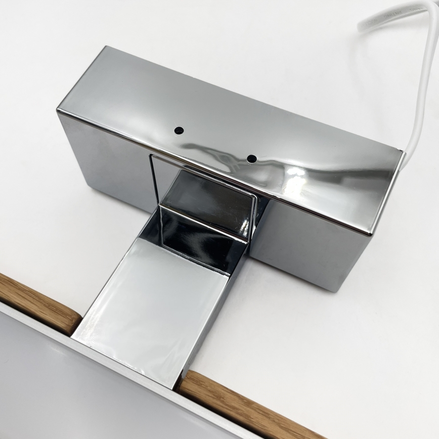 Brilagi - Iluminación LED para espejo de baño WOODY MIRROR 3 en 1 LED/8W/230V 40 cm IP44 cromo brillante/roble