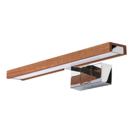 Brilagi - Iluminación LED para espejo de baño WOODY MIRROR 3 en 1 LED/8W/230V 40 cm IP44 cromo brillante/roble cerezo