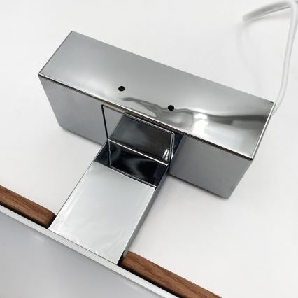 Brilagi - Iluminación LED para espejo de baño WOODY MIRROR 3 en 1 LED/8W/230V 40 cm IP44 cromo brillante/roble cerezo