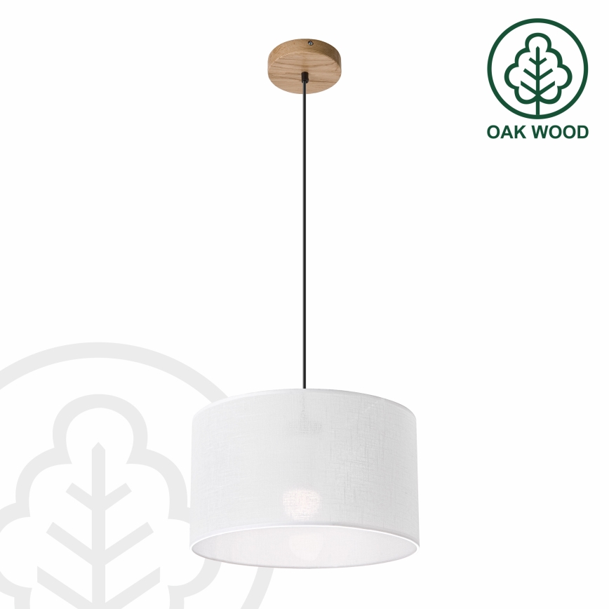 Brilagi - LED Lámpara colgante ANTHONY 1xE27/60W/230V roble/blanco