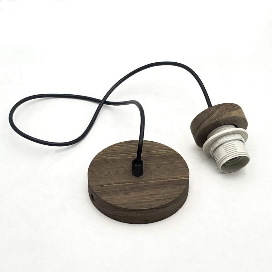 Brilagi - LED Lámpara colgante con cable ANTHONY 1xE27/60W/230V roble nogal/beige