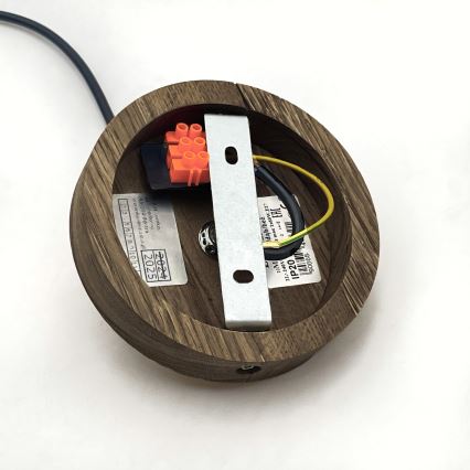 Brilagi - LED Lámpara colgante con cable ANTHONY 1xE27/60W/230V roble nogal/beige