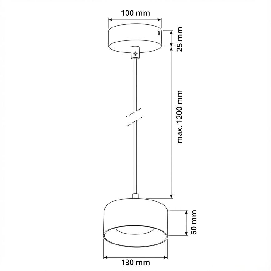 Brilagi - LED Lámpara colgante AURA LUX con cable 1xGX53/30W/230V negro/dorado