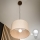 Brilagi - LED Lámpara colgante con cable ANTHONY 1xE27/60W/230V roble nogal/beige