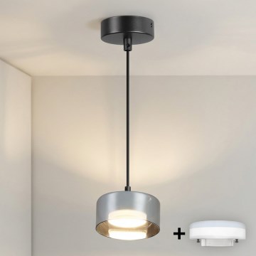Brilagi - LED Lámpara colgante con cable AURA LUX 1xGX53/30W/230V negro/ahumado