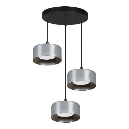 Brilagi - LED Lámpara colgante con cable AURA LUX 3xGX53/30W/230V negro/ahumado