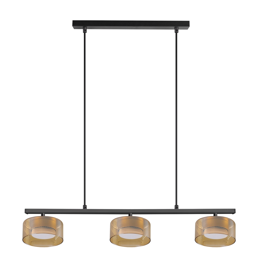 Brilagi - LED Lámpara colgante con cable AURA LUX 3xGX53/30W/230V negro/dorado