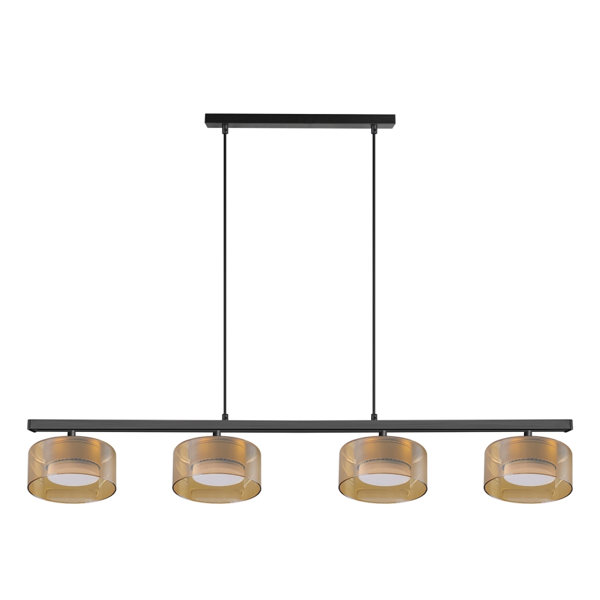 Brilagi - LED Lámpara colgante con cable AURA LUX 4xGX53/30W/230V negro/dorado
