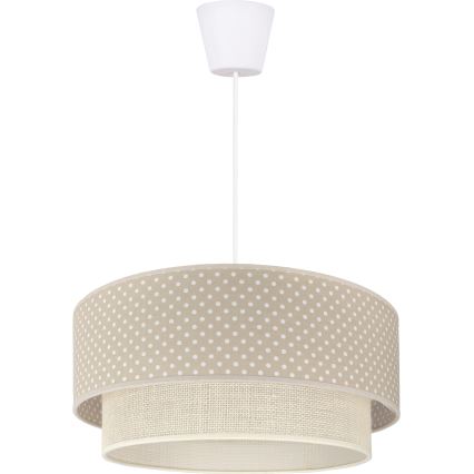 Brilagi - Lámpara colgante LED BOHO BOBO con cable 1xE27/60W/230V Ø 40 cm lunares beige/crema