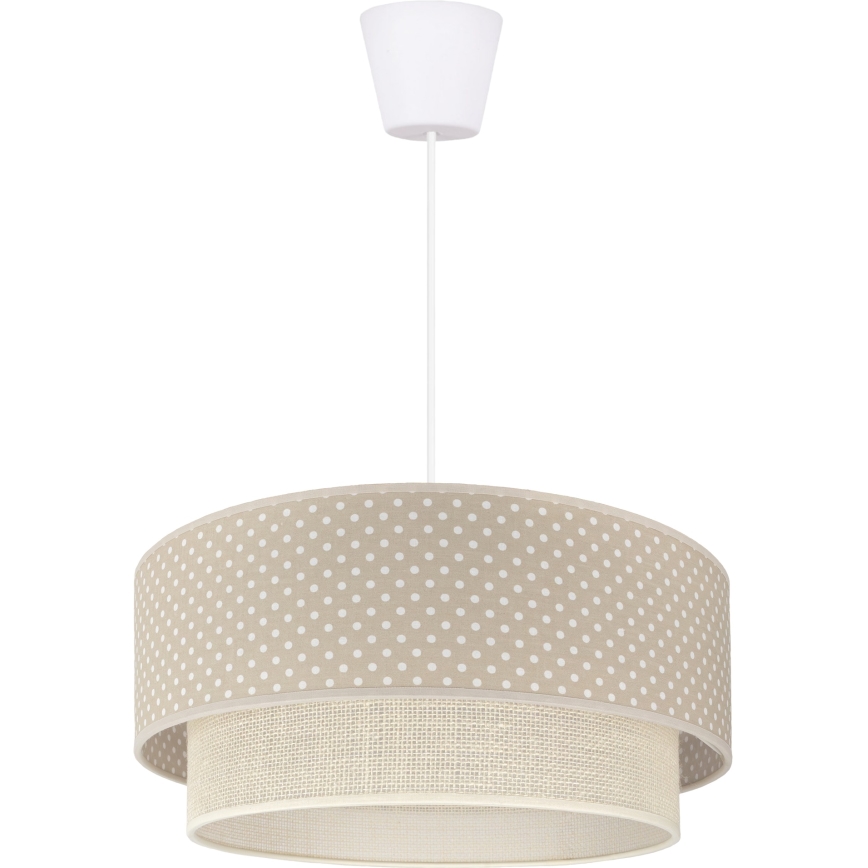 Brilagi - Lámpara colgante LED BOHO BOBO con cable 1xE27/60W/230V Ø 40 cm lunares beige/crema