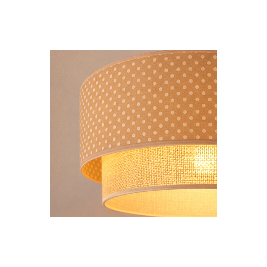 Brilagi - Lámpara colgante LED BOHO BOBO con cable 1xE27/60W/230V Ø 40 cm lunares beige/crema