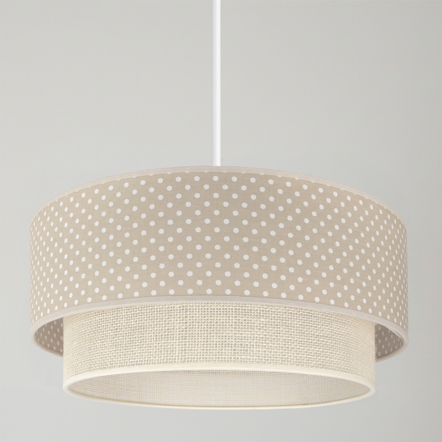Brilagi - Lámpara colgante LED BOHO BOBO con cable 1xE27/60W/230V Ø 40 cm lunares beige/crema