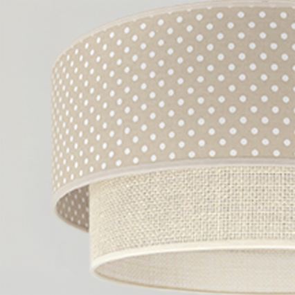 Brilagi - Lámpara colgante LED BOHO BOBO con cable 1xE27/60W/230V Ø 40 cm lunares beige/crema
