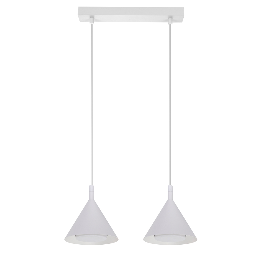 BRILAGI - LED Lámpara colgante con cable CONE DOUBLE 2xGX53/15W/230V blanca