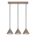 BRILAGI - LED Lámpara colgante con cable CONE TRIPLE 3xGX53/15W/230V beige