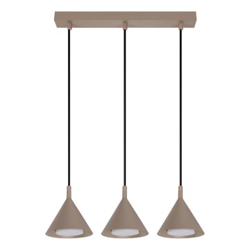 BRILAGI - LED Lámpara colgante con cable CONE TRIPLE 3xGX53/15W/230V beige