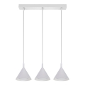 BRILAGI - LED Lámpara colgante con cable CONE TRIPLE 3xGX53/15W/230V blanca