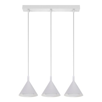 BRILAGI - LED Lámpara colgante con cable CONE TRIPLE 3xGX53/15W/230V blanca