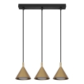 BRILAGI - LED Lámpara colgante con cable CONE TRIPLE 3xGX53/15W/230V dorada
