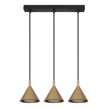 BRILAGI - LED Lámpara colgante con cable CONE TRIPLE 3xGX53/15W/230V dorada
