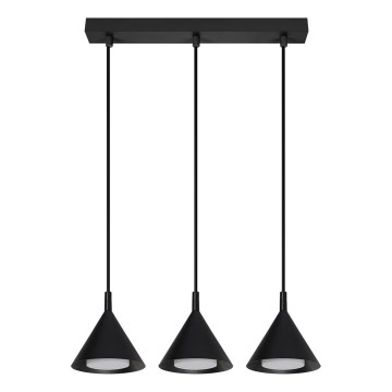 BRILAGI - LED Lámpara colgante con cable CONE TRIPLE 3xGX53/15W/230V negra