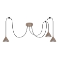 BRILAGI - LED Lámpara colgante con cable CONE TRIPLE SPIDER 3xGX53/15W/230V beige