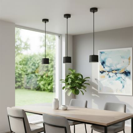 BRILAGI - LED Lámpara colgante con cable STRIPY 1xGX53/15W/230V pr. 82 mm negra