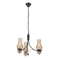 Brilagi - LED Lámpara colgante con cadena COTTAGE 3xE14/40W/230V haya/marrón