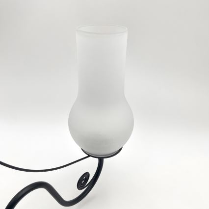 Brilagi - LED Lámpara colgante con cadena COTTAGE 5xE14/40W/230V negro/blanco