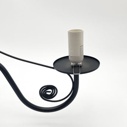 Brilagi - LED Lámpara colgante con cadena COTTAGE 5xE14/40W/230V negro/blanco