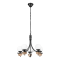 Brilagi - LED Lámpara colgante con cadena COTTAGE 5xG9/40W/230V haya/blanco