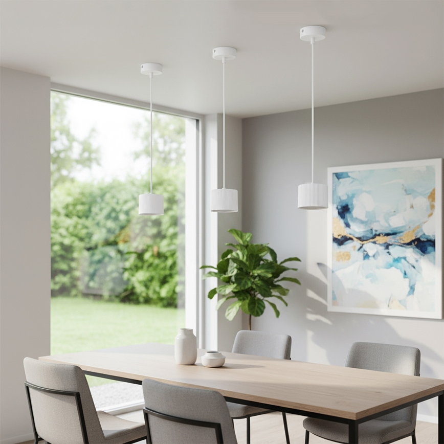 BRILAGI - LED Lámpara colgante de cable STRIPY 1xGX53/15W/230V pr. 82 mm blanca