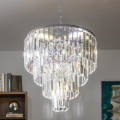 Brilagi - LED Lámpara colgante de cristal MOZART 5xE14/40W/230V cromo brillante