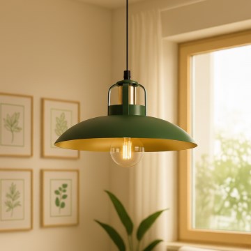 Brilagi - LED Lámpara colgante FLAMENGO 1xE27/60W/230V verde